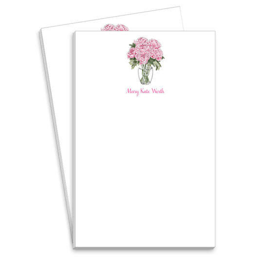 Vase of Pink Flowers Notepads